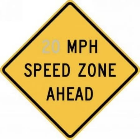 Accuform SPEED LIMIT SIGN MPH SPEED ZONE FRW63715HP FRW63715HP